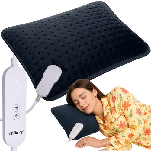 Elektrický vyhrievací vankúš s reguláciou teploty 40 x 30 cm Ruhhy 26220, šedý