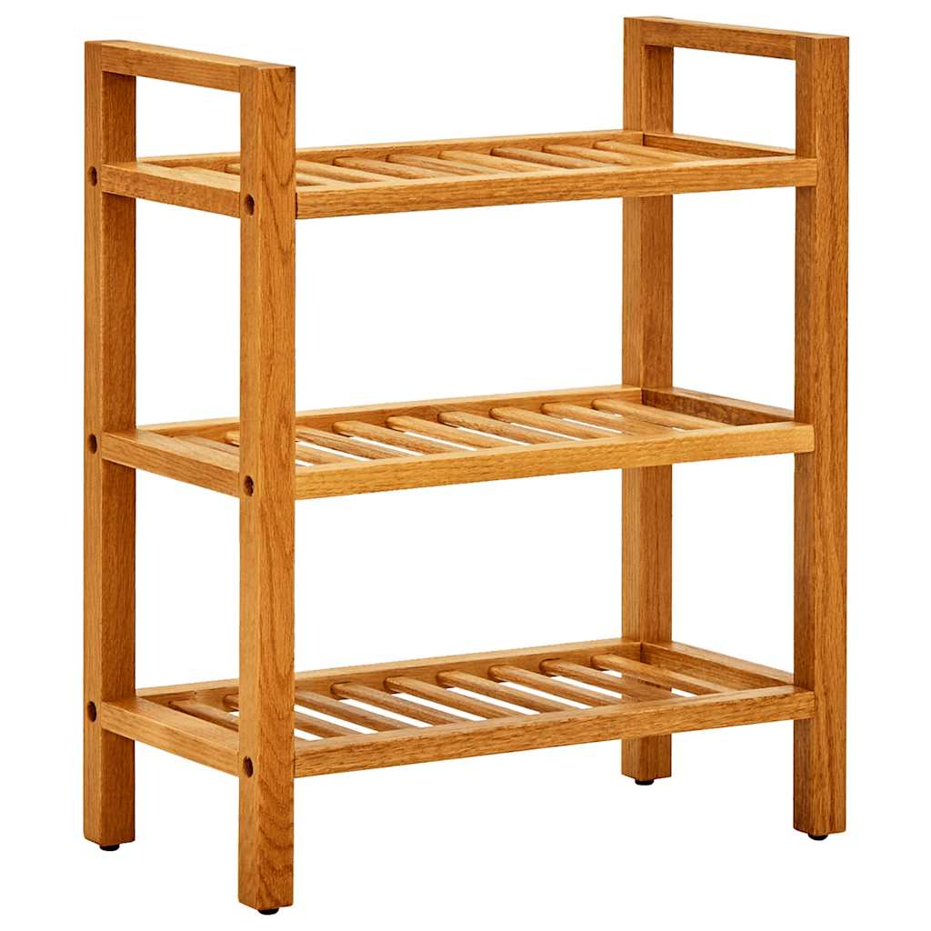 Multidom Regál na topánky s 3 policami 50x27x60 cm dubový masív