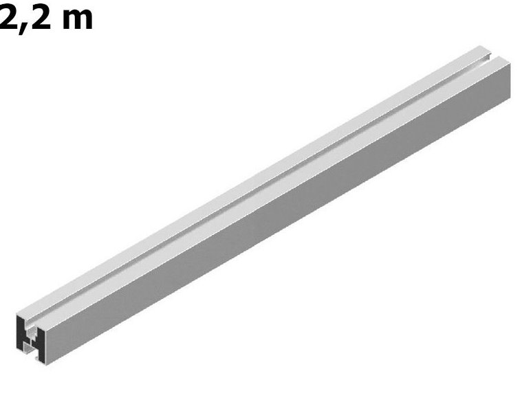 FVE Hliníkový montážny H profil 40x40mm, 2,2m, dĺžka 2200m pre kladivkovú skrutku (T)