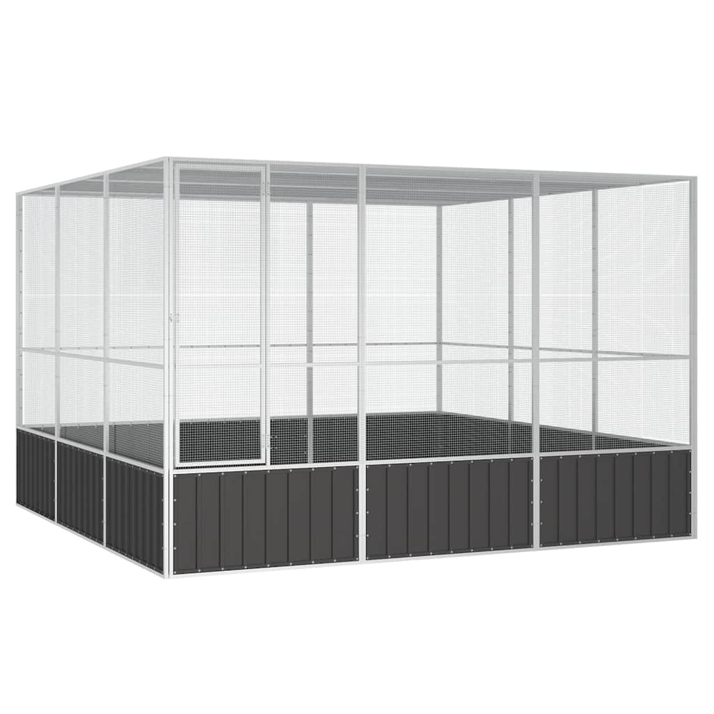 Multidom Klietka pre vtáky antracit 302,5x324,5x211,5cm pozinkovaná oceľ