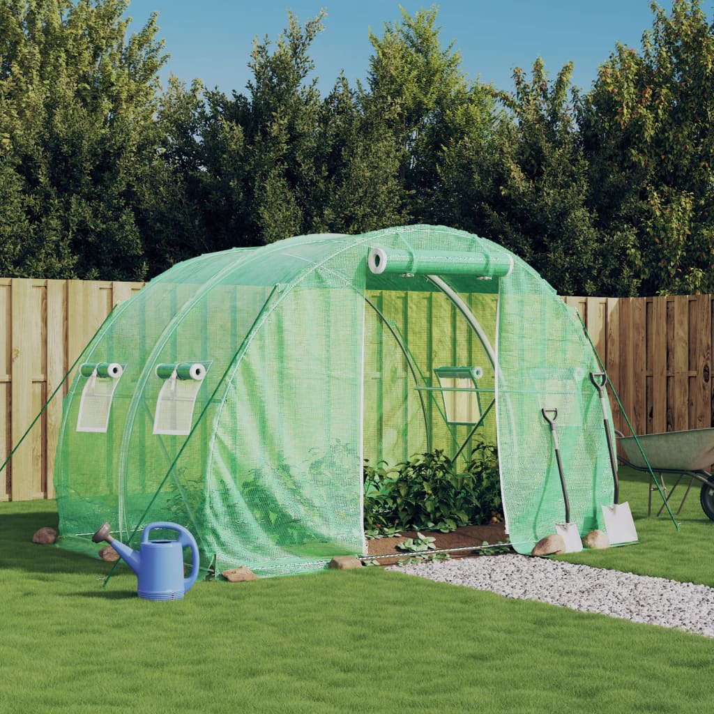 Multidom Fóliovník s oceľovým rámom zelený 6 m² 3x2x2 m