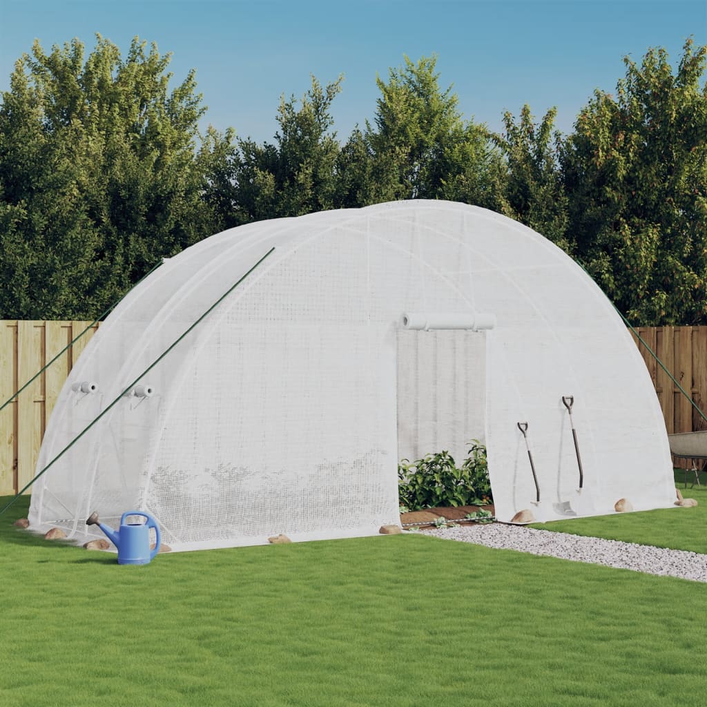 Multidom Fóliovník s oceľovým rámom biely 12 m² 6x2x2,85 m