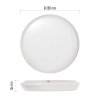 LED prisadené svietidlo DORI, kruh. biele 18W neutr.b., IP54