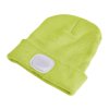 Čepice s čelovkou 180lm, nabíjecí, USB, uni velikost, bavlna/PE, fluorescentní žlutá SIXTOL