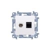 Zásuvka SAT "F" + RJ45 Simon 10 modul biela