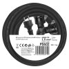 Vonkajší predlžovací kábel 15 m / 2 zásuvky / čierny / guma / 230 V / 1,5 mm2
