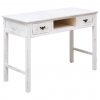 Multidom Konzolový stolík starožitný biely 110x45x76 cm drevený