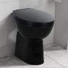 Multidom Vysoké bezokrajové WC s jemným zatváraním o 7 cm vyššie keramické čierne