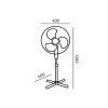 Stojanový ventilátor VIENTO 45W biely