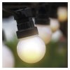 LED svetelná reťaz – 10x párty žiarovky mliečne, 5 m, vonkajšia aj vnútorná, teplá biela