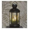 LED dekorácia – vianočný lampáš so sviečkami čierny, 35,5 cm, 3x C, vnútorný, vintage