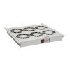 Ventilační jednotka univerzální 2 ventilátorů s termostatem RAL7035 do stropu i do dna VJ-R2
