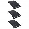 Multidom Zaoblené bazénové solárne ohrievacie panely 3 ks 110x65 cm