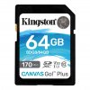 Kingston Canvas Go Plus/SDXC/64GB/170MBps/UHS-I U3 / Class 10