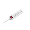 Predlžovací kábel s vypínačom 3 zásuvky, 5m, biely (3x1,5 mm)