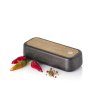 AdHoc MO32 Zásobník na korenie Spice box Potta, liatinový s dreveným viečkom 17cm