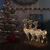 Multidom Akrylové vianočné dekorácie so sobmi 3 ks 120 cm viacfarebné