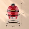 10029124 Klarstein Princesize, červený, keramický kamado gril, 11", údenie, barbecue, pomalé pečeni