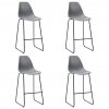 281504 Multidom Bar Stools 4 pcs Grey Plastic