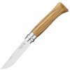 OPINEL 001004 VRI N°08 Inox vreckový nôž 8,5 cm, olivové drevo, kožené puzdro, drevený box