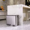 EKO Pedálový odpadkový kôš EcoCasa 30x15 l matný strieborný