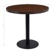 Multidom Bistro stolík tmavohnedý 80 cm MDF