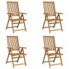 Multidom Záhradné sklápacie stoličky 4 ks akáciový masív