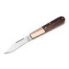 Böker Manufaktur Solingen 110045 Barlow vreckový nôž 6,6 cm, drevo Ironwood, meď, puzdro