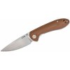 CJRB J1912-BNC Feldspar vreckový nôž 9 cm, Stonewash, hnedá, G10 (CNC textúra)