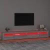 Multidom TV skrinka s LED svetlami sivá sonoma 270x35x40 cm