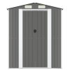 Multidom Záhradná kôlňa bledosivá 192x191x223 cm pozinkovaná oceľ