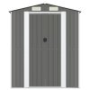 Multidom Záhradná kôlňa bledosivá 192x357x223 cm pozinkovaná oceľ
