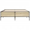 Multidom Posteľný rám dub sonoma 135x190 cm kompozitné drevo a kov