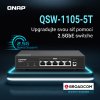 QNAP switch QSW-1105-5T (5x 2,5GbE port, pasiv. chladenie, 100M/1G/2,5G, Broadcom Chipset)