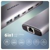 AXAGON HMC-6G2L, USB 10Gb/s hub, 2x USB-A, 1x USB-C, HDMI 4k/60, RJ-45, PD 100W, kábel USB-C 15cm