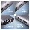 AXAGON HMC-6G2L, USB 10Gb/s hub, 2x USB-A, 1x USB-C, HDMI 4k/60, RJ-45, PD 100W, kábel USB-C 15cm