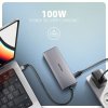 AXAGON HMC-6G2L, USB 10Gb/s hub, 2x USB-A, 1x USB-C, HDMI 4k/60, RJ-45, PD 100W, kábel USB-C 15cm