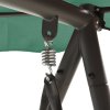 Multidom Záhradná hojdačka so strieškou zelená 198 cm látka a oceľ