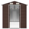 Multidom Záhradný domček hnedý 191x470x198 cm pozinkovaná oceľ