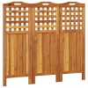 Multidom 3-panelový paraván 121,5x2x115 cm akáciové masívne drevo