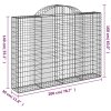 Multidom Oblúkové gabionové koše 20 ks 200x30x140/160 cm pozink. železo