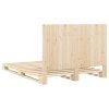 Multidom Posteľný rám s čelom 140x200 cm borovicový masív