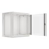 Nástenný rack 19'' 12U 600X450mm sivý flat pack