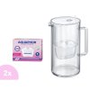 Aquaphor Glass bílá skleněná filtrační konvice + 2 ks filtru Maxfor+ Mg