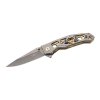 Herbertz 593712 jednoručný vreckový nôž 9cm, oceľ, skeletová konštrukcia, čierno-zlatá