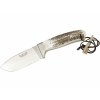 JOKER CC18 Montes lovecký nôž 10 cm, paroh, kožené puzdro