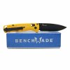 Benchmade Bugout WorkSharp Exclusive-Blue Class (PP0004939), vreckový nôž 8 cm, žltá, Grivory