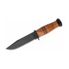 KA-BAR KB-2225 MARK 1 taktický nôž 12,8 cm, čierna, koža, kožené puzdro