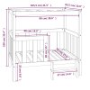 Multidom Posteľ pre psa biela 105,5x83,5x100 cm borovicový masív
