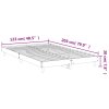 Multidom Posteľný rám bez matraca dymový dub 120x200 cm kompozitné drevo